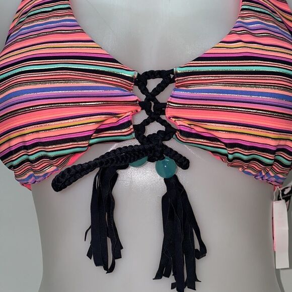 🔥VICTORIA SECRET SWIMSUIT 2pc small  push-up  //small New #1 reversible - Picture 6 of 12